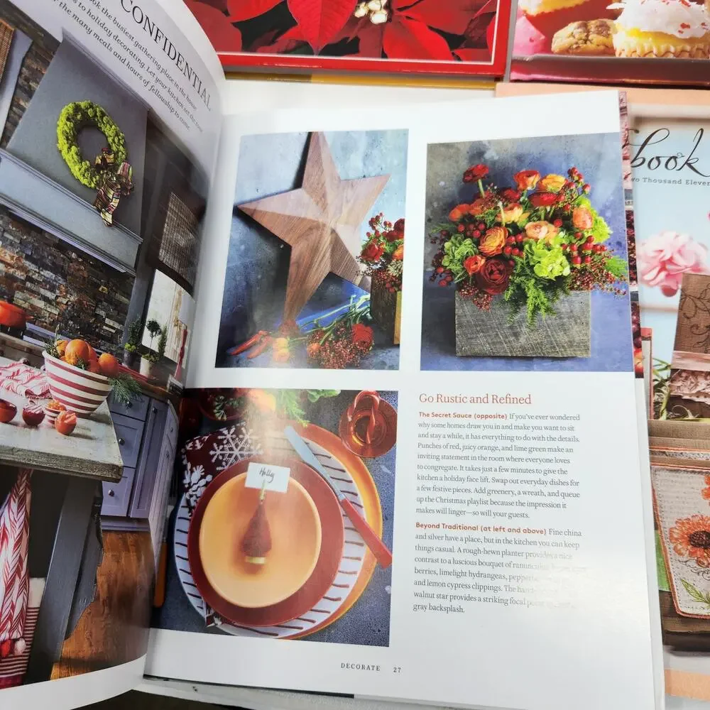 Lot Of 4 Holiday DIY Cookbooks Crafts & Home Decor Ideas Seasonal Bundle Books